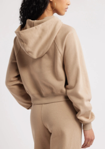 Customised Women's <b>Hoodies</b> 360 GSM American Sleeves Solid Color Easy Fit Stringless Sweatshirt Winter 100% Organic Cotton <b>Fleece</b> - Product Image 3