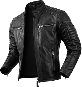 Chaqueta de Cuero para Hombre en Colores Personalizados - Exportación desde Pakistán, Chaqueta de Cuero para Hombre con Diseño Nuevo y Moderno - Product Image 2