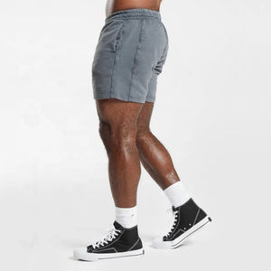 Short de survêtement confortable pour hommes poche ceinture élastique vente en gros de short de jogging décontracté en coton imprimé délavé à l'acide avec logo personnalisé - Product Image 4