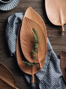 Bandeja de Servicio Artesanal de Madera Natural Rústica con Acabado Duradero, Tamaño Personalizado para Cocina, Restaurante, Bar, Bodas, Marca MA CRAFT INDIA - Product Image 2