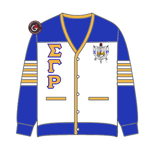 Cardigans en acrylique pour femmes avec broderie Sigma Gamma Rho Soror |   Pull cardigan personnalisé brodé pour femmes de la sororité SGRho - Product Image 2