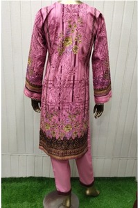 ชุดสนามหญ้าผ้าฝ้าย100% สำหรับนักออกแบบปากีสถานพิมพ์ลายขนาดใหญ่พิเศษ - Product Image 4