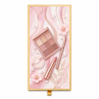Boîte à tiroir en papier rigide de luxe pour emballage cadeau cosmétique, palette de fards à paupières, ensemble de maquillage, rose doré