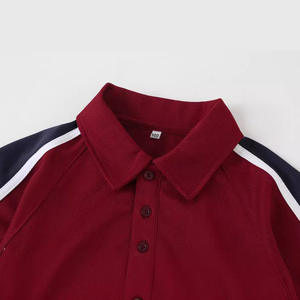 Personalizar 100% poliéster Dry-Fit manga corta 180g Patchwork Color Blocking niños uniforme escolar Polo camiseta para hombres - Product Image 2