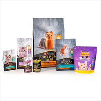 Bolsa Mylar con Cierre Antihumedad, Fondo Plano, PET/AL/PA/PE, para Envasado de Alimentos para Perros y Gatos, Impresión por Grabado, Venta al Por Mayor, OEM, Perfecta