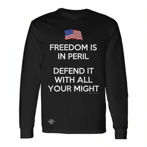 เสื้อยืดแขนยาว "Freedom Is In Peril" ออกแบบมาเพื่อปกป้องสิทธิอิสรภาพของคุณด้วยความรักชาติ - Product Image 2