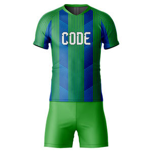 Conjunto de camiseta y pantalón corto de fútbol para hombre con estampado personalizado al por mayor, transpirable, manga corta, servicio OEM con técnicas de corte automatizadas - Product Image 2