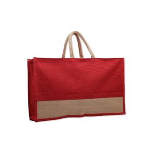 Vente en gros de sacs à provisions produits en usine pour cadeaux sacs écologiques non tissés poignée de ruban OEM en tissu de jute épissé sur mesure - Product Image 1