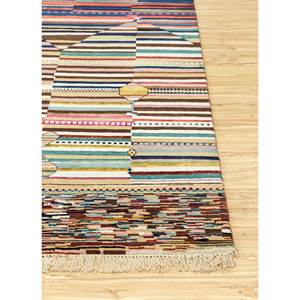 Tapis en laine noué à la main Aurora Ivory, style géométrique et abstrait bohème pour la maison, le couloir et le salon, modèle rectangulaire - Les-5046 - Product Image 4