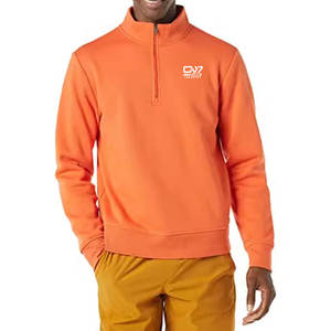 เสื้อกันหนาวมีซิปสำหรับผู้ชายผ้าฝ้ายผสม - Product Image 4