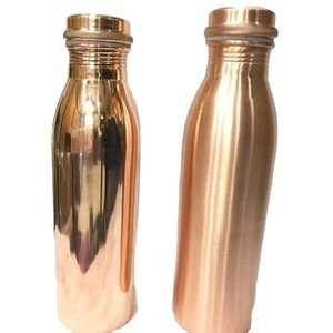 Juego de 2 botellas de agua de cobre para viaje, botellas de cobre para viaje, para casa, hotel, oficina - Product Image 1