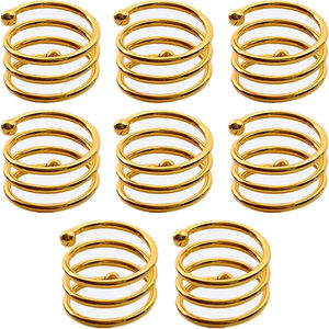 Servilletero para decoración, diamantes de imitación transparentes, corte láser, accesorios Vintage de oro y plata, piezas de cristal de boda, función de Color, mano Eco - Product Image 6