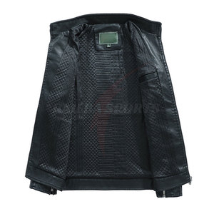 Chaqueta de Cuero para Hombre de Invierno con Cuello Alto, Ecológica, de Secado Rápido, Impermeable, Resistente al Viento, de Alta Calidad, Hecha en Pakistán - Product Image 3