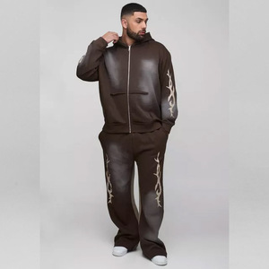 Survêtement de mode Streetwear | Ensemble de jogging 2 pièces en gros pour hommes et femmes | Costume de sport à capuche décontracté - Product Image 1
