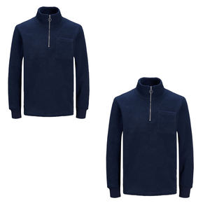 Fall And Winter Custom Logo Fleece <b>Jacket</b> <b>For</b> <b>Men</b> Single Breasted Thick <b>Sherpa</b> Reversible Polar Fleece <b>Jacket</b> - Product Image 2