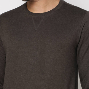 Pull à la mode pour hommes, manches longues, 100% coton, technique délavé, coupe ample, vêtements d'hiver légers - Product Image 5