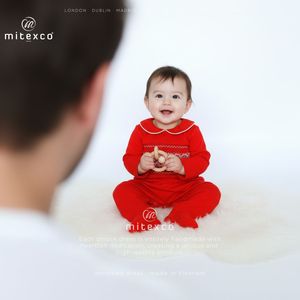 Bébé smocké fait à la main grandir | Barboteuse bébé unisexe | Tenue de Noël - Product Image 6