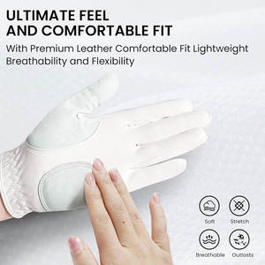 Gants de golf en cuir véritable Gants de golf pour hommes, gauche et droite, souples et respirants - Product Image 3