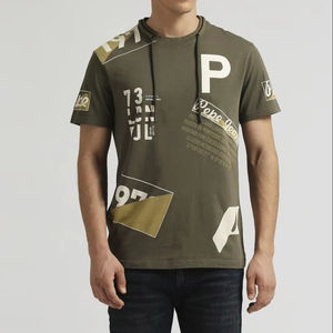 Camiseta de manga corta de gran tamaño para hombre, camiseta informal de manga corta con logotipo para hombre de alta calidad, fabricantes 280 300 Gsm - Product Image 1