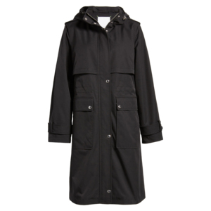 Trench d'hiver personnalisable pour femmes longue capuche simple boutonnage bouton fermeture à glissière respirant Design classique Patchwork - Product Image 1