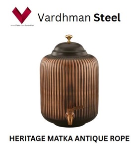 Articles à succès 2025 Matka en cuivre héritage antique avec corde 5 LTR, où la tradition rencontre l'artisanat. Cuivre héritage - Product Image 4