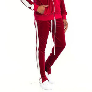 Vêtements décontractés Survêtement en velours pour hommes avec logo personnalisé à vendre en gros Ensemble de survêtements de jogging personnalisé 2 pièces - Product Image 5