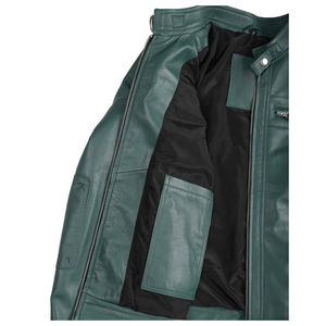 Veste en cuir de motard pour femme OEM en cuir de vache, coupe ajustée, légère, respirante, certifiée CE, coupe-vent, pour moto, course, hiver - Product Image 5