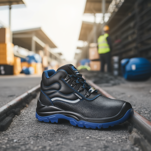 Botas de Seguridad ANKLAM S3 FO SR ESD EN20345 Negras/Azules Talla 45 Ancho 10.5 cm - Product Image 3