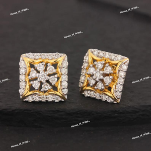 ต่างหูเงินทรงสี่เหลี่ยมประดับเพชรโมอิสซาไนต์ ดีไซน์ลายดอกไม้ ประกายหรูหรา เหมาะสำหรับงานปาร์ตี้และสวมใส่ในชีวิตประจำวัน - Product Image 3