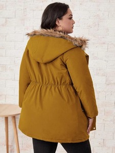 แจ็กเก็ตขนเป็ดผ้าทอสำหรับผู้หญิง, ดีไซน์ใหม่ให้ความอบอุ่นน้ำหนักเบากันน้ำระบายอากาศได้ดีมีฮู้ดหนาสำหรับฤดูหนาว - Product Image 2