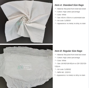 Sábanas blancas de algodón puro, sábanas de limpieza industrial de telas de algodón de varios colores - Product Image 2