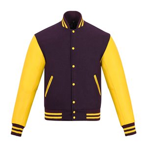 Veste de baseball varsity en cuir avec broderie chenille personnalisée de haute qualité pour hommes, manches en cuir, devant imperméable et respectueux de l'environnement - Product Image 3