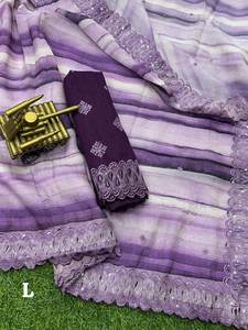 Beach Party spécial taille parfaite et belle couleur fantaisie coupe bordure travail poids léger haute qualité soie saris taux de gros - Product Image 4