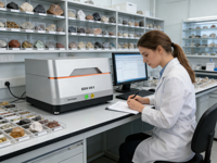 Spectromètre XRF de paillasse Aurispec EDX-V61 à précision de mesure inégalée, détecteur SDD, pompe à vide externe, analyseur minéralogique