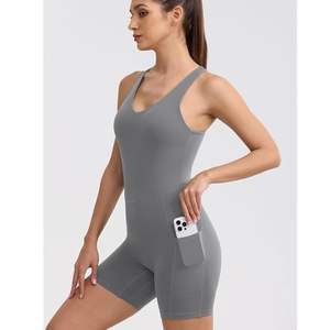 2025 entraînement sans couture Yoga Gym moulante barboteuses Sexy dos nageur contrôle du ventre soutien-gorge rembourré costume confortable course Yoga survêtement - Product Image 1