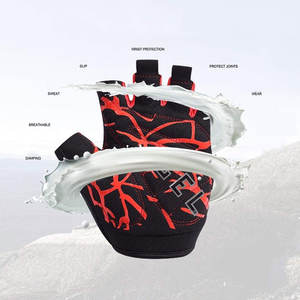 Gants de cyclisme d'hiver unisexes mi-doigts de haute qualité coupe-vent taille plus sangle de poignet réglable couleur personnalisée néoprène cuir - Product Image 3