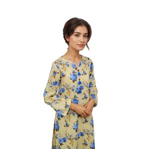 Costume de pelouse 2 pièces cousu Collection de robes pour femmes imprimées Tenue d'été confortable - Product Image 1