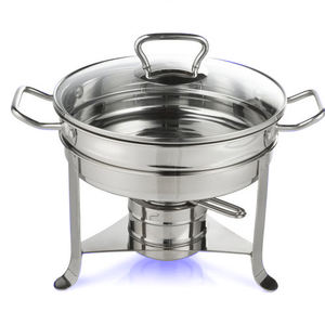 Style unique Hôtel Et Restaurant Article De Restauration Conceptions uniques Récipient Arrondi En Acier Inoxydable Buffet Serveur De Nourriture - Product Image 1