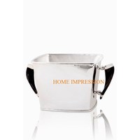 Seau à glace pour vin en acier inoxydable, forme pinces, motif floral classique, capacité 5L, durable, écoresponsable, facile à nettoyer, décoration de table