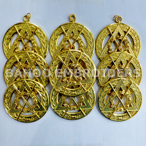 Joyería Masónica para Collar Provincial - Chapado en Oro - Para Collarín Estándar - Bordados BAHOO BH-M-277 - Product Image 4