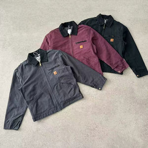 Veste en jean à coupe large pour femme en denim lavé haut de gamme à motif solide tissé léger - Product Image 2