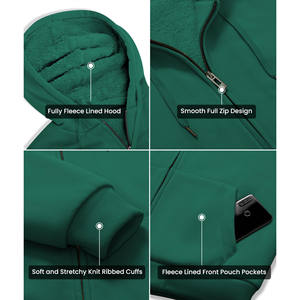 Sweat-shirts à capuche pour hommes de qualité supérieure, personnalisés, 500 g/m², impression en relief, French Terry, surdimensionnés, sweats-shirts vierges pour hommes - Product Image 4