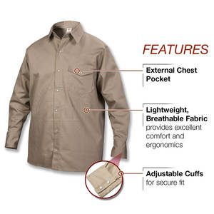 Meilleures ventes Chemises respirantes pour hommes en stock Chemises de soudage FR à bas prix pour hommes en vente - Product Image 3