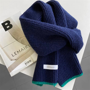 Fine Knitted Winter Scarf <b>Women</b> Solid Color Lightweight Eco-Friendly Outdoor Warm <b>Shawl</b> Soft 100% Cotton Scarf - Product Image 2