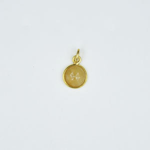 จี้เงินแท้925ชุบทองไพลินสีเขียวเครื่องประดับทรงกลมไม่ซีดจางแบบกำหนดเอง - Product Image 1