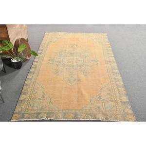 พรมสีเหลืองสีเขียวแบบชนบทขนาด4,8X8,9ฟุตพรมตุรกีทำด้วยมือ - Product Image 4