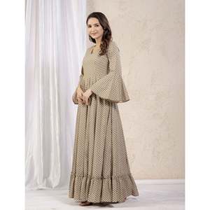 Robe longue en coton imprimé style parapluie, vêtements indiens et pakistanais - Product Image 5