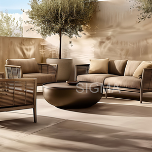 Set divano da salotto <span class=keywords><strong>in</strong></span> <span class=keywords><strong>alluminio</strong></span> per esterni da giardino set divano set di servizi personalizzati mobili da soggiorno - Product Image 1