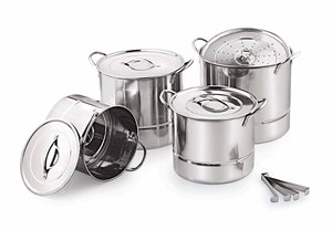 Olla de Acero Inoxidable Multiusos con Asas, Vaporera de Metal de 3 Capas con Pulido Espejo Ecológico, Capacidad de 2 L, para Cocina a Gas - Product Image 2