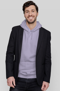 Sweat à capuche décontracté pour homme, couleur lavande, style hiver, ODM, 100% coton super-peigné bio-lavé pré-rétréci, molleton 300 GSM, unisexe, taille Derby - Product Image 5